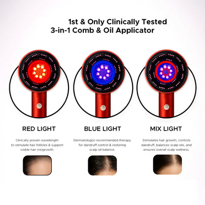 3-1 Healthy Red Light Therapy Scalp Massager